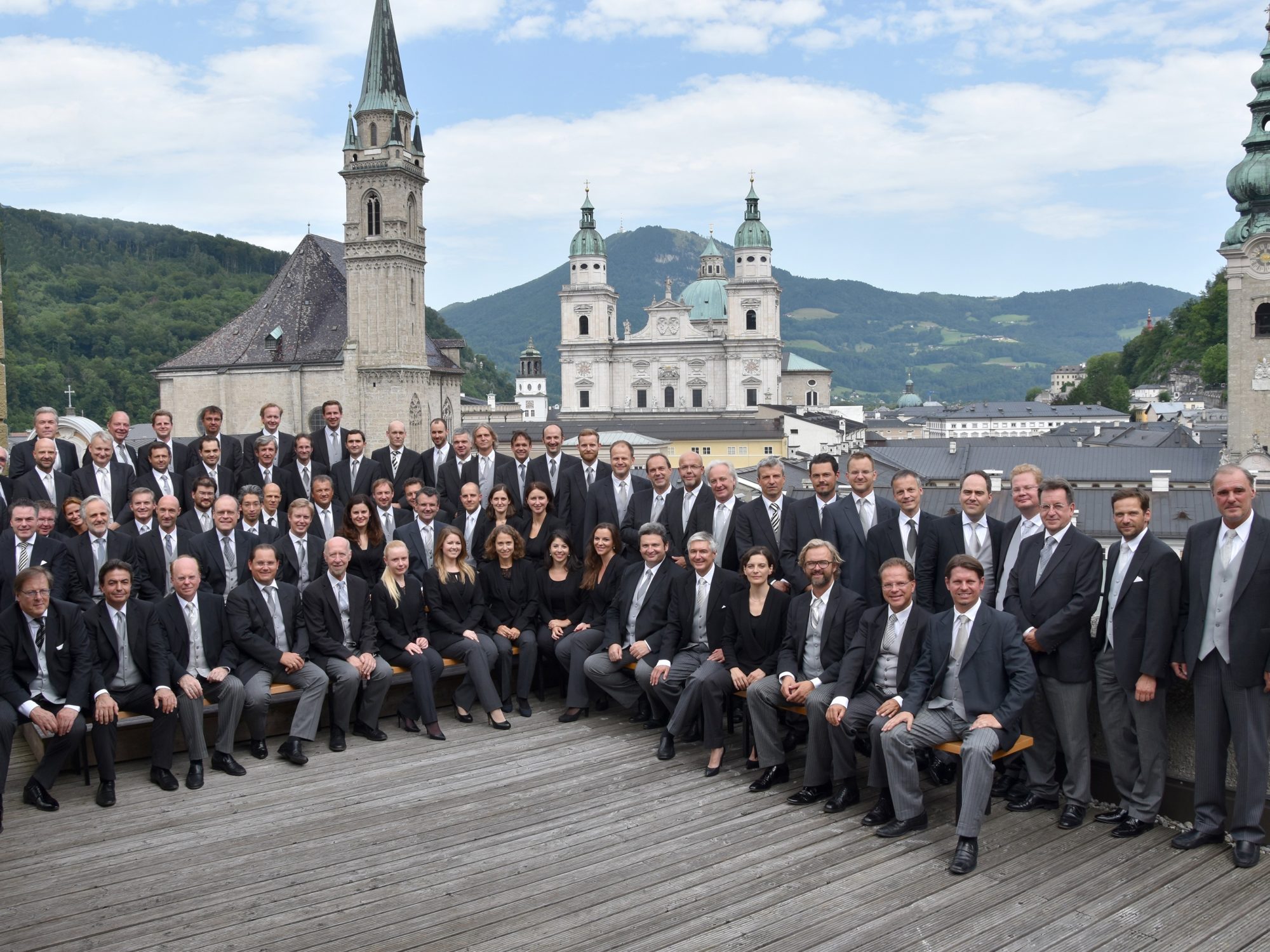 Wiener Philharmoniker über den Dächern von Salzburg / Foto @ Anne Zeuner